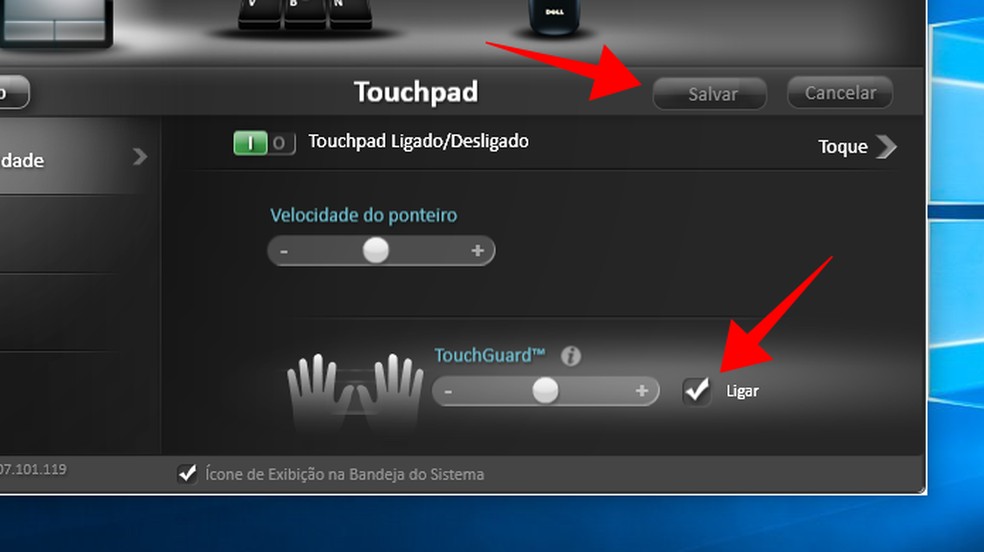 Como ativar gestos e atalhos no touchpad do notebook Dell