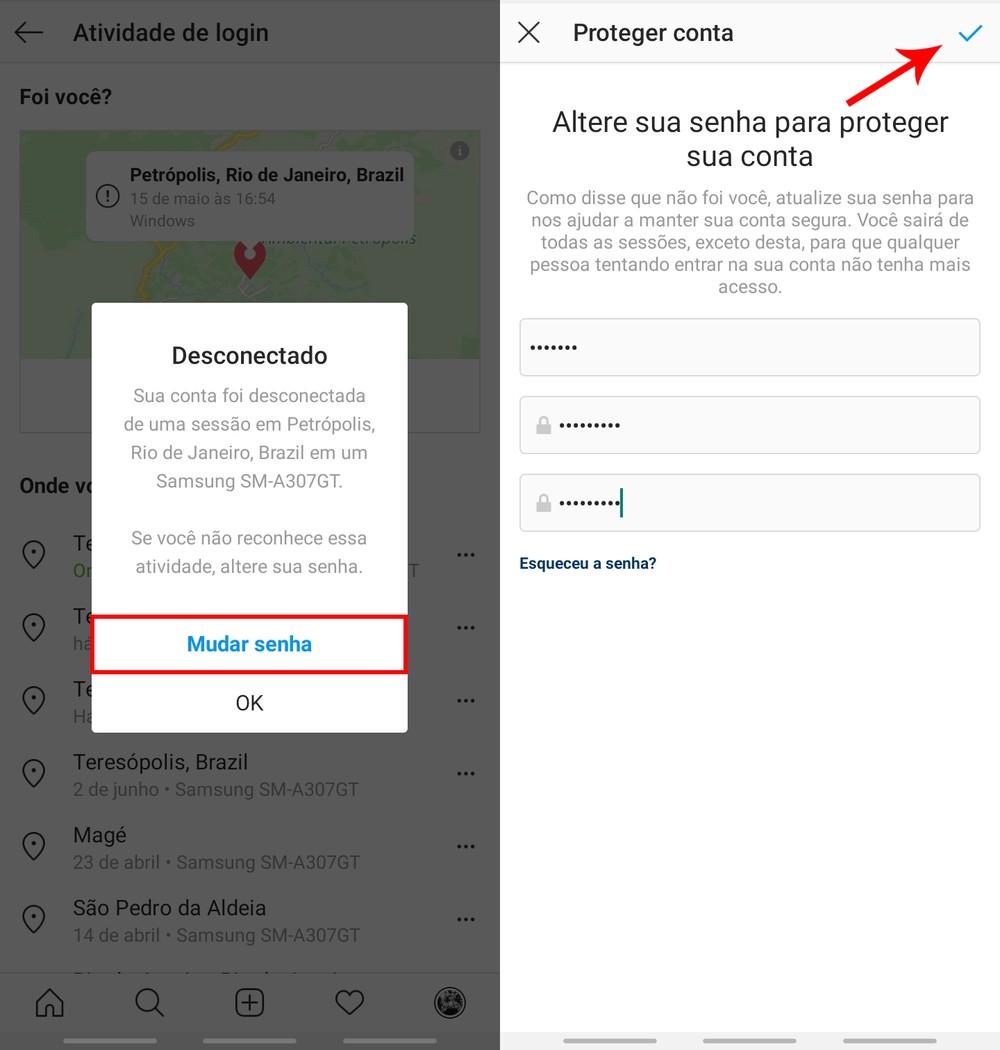 Como remover a conta do Instagram de outro celular ou computador