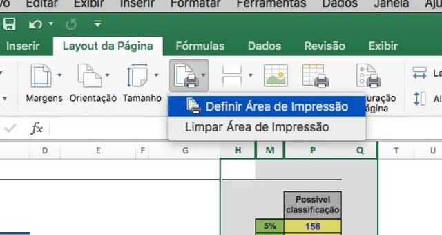 Como imprimir apenas uma parte de uma planilha no Excel