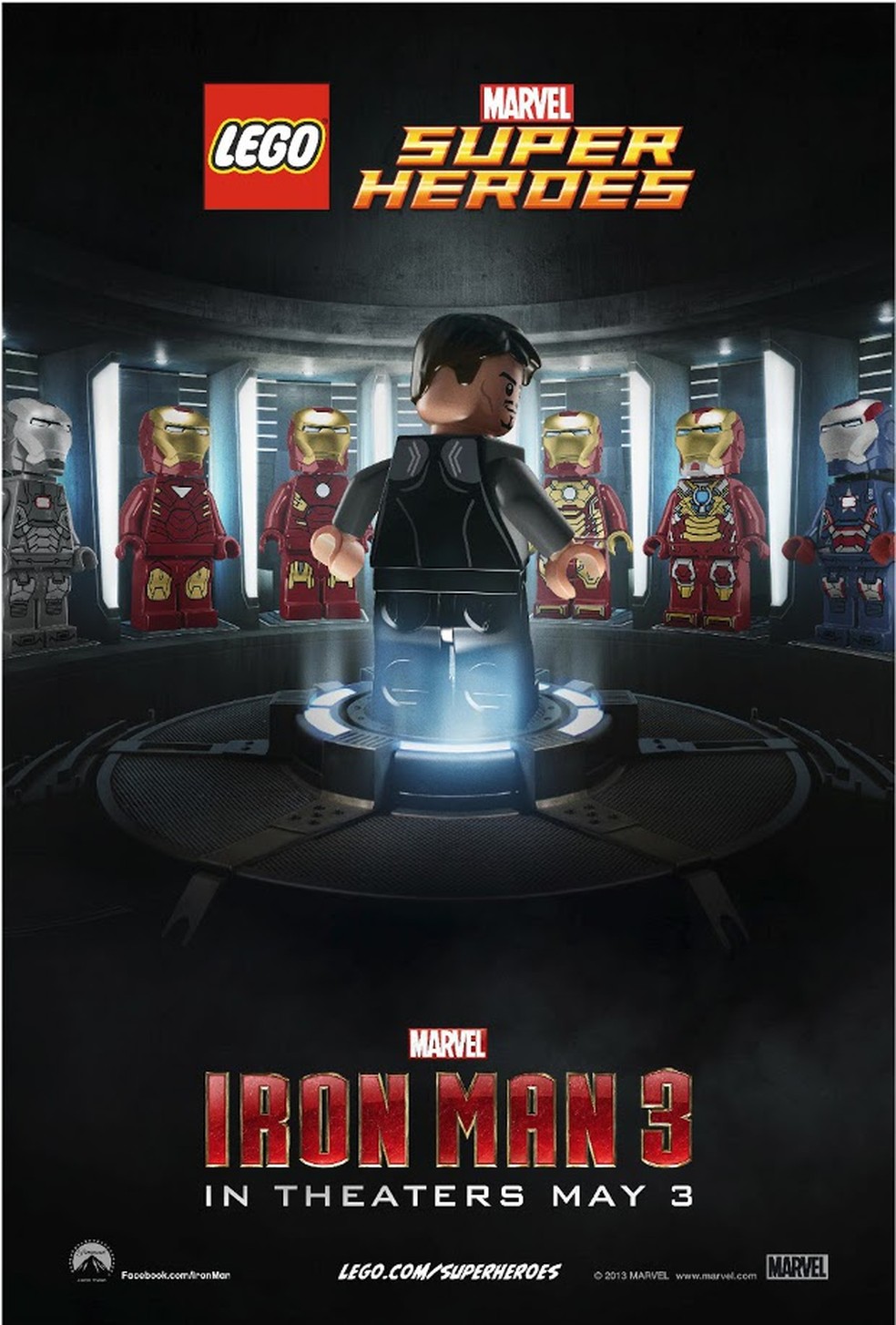 Lego Marvel Super Heroes faz paródia com pôsters de Homem de Ferro 3