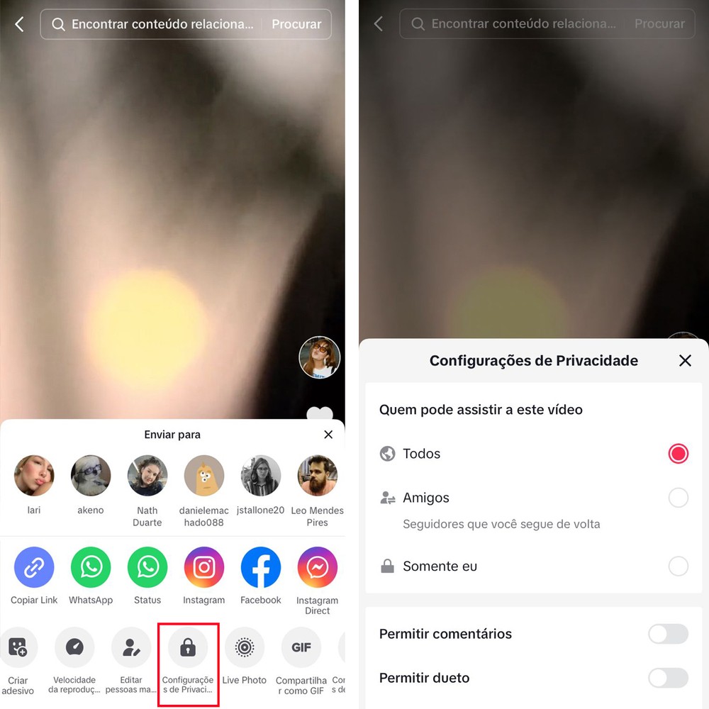 Como apagar vídeo do TikTok