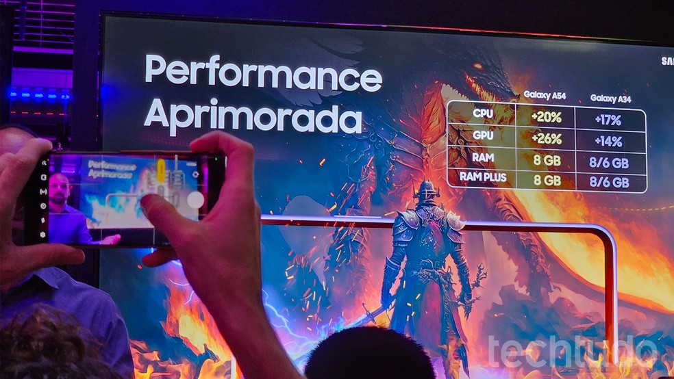 Renato Citrini, da Samsung, explica o avanço de performance na linha Galaxy A — Foto: Thássius Veloso/TechTudo
