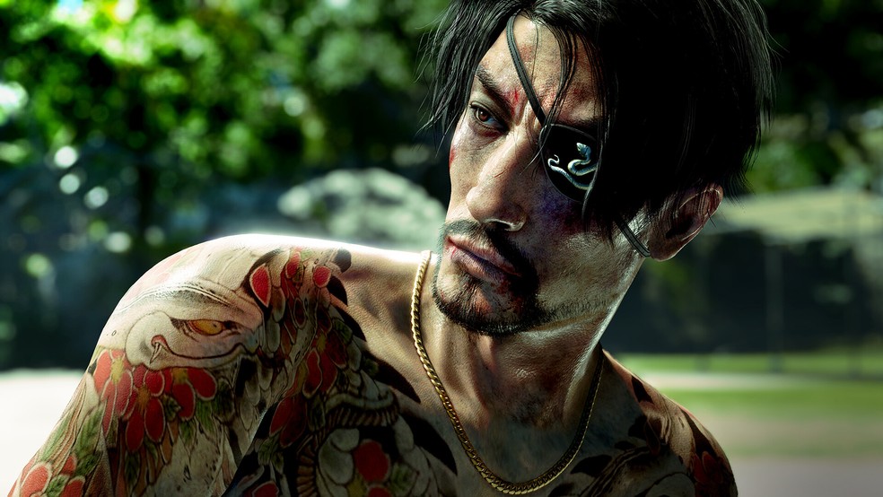 Like a Dragon: Pirate Yakuza in Hawaii segue o histórico da franquia de abraçar a galhofa e traz Goro Majima, que perdeu as memórias, em uma aventura pirata — Foto: Divulgação/Steam