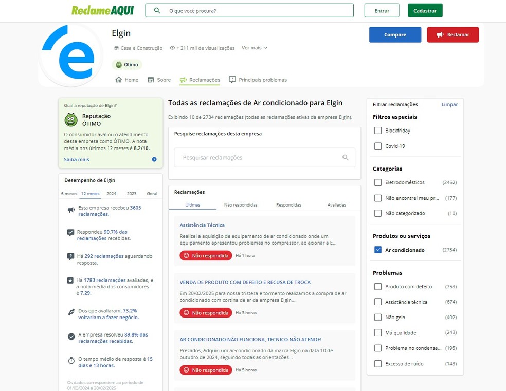  Reprodução/Reclame Aqui