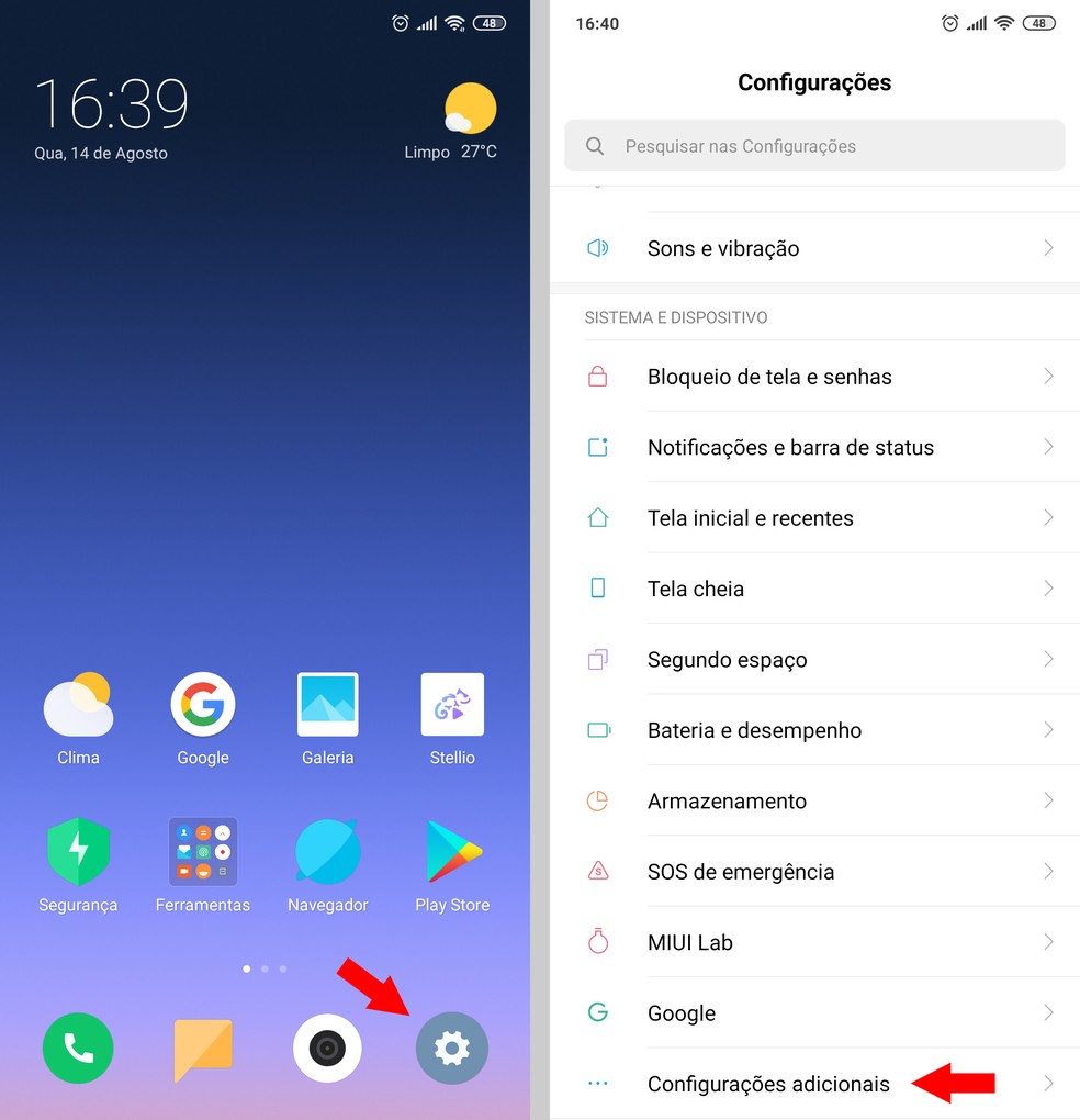Como restaurar Redmi 6 Pro para padrões de fábrica (Xiaomi)
