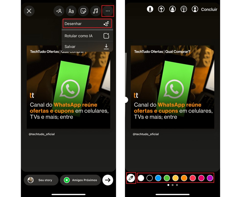 Como mudar a cor do fundo do story compartilhado no Instagram