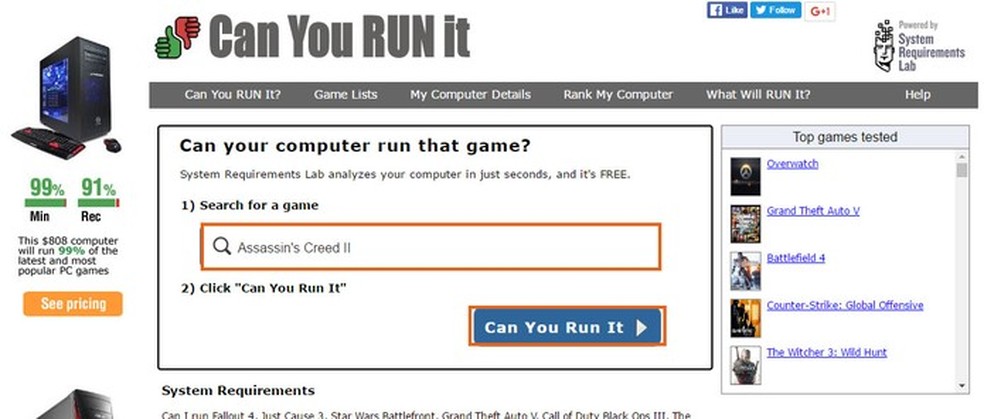 Can You RUN it - Será que dá para instalar no meu computador o jogo que eu  quero?