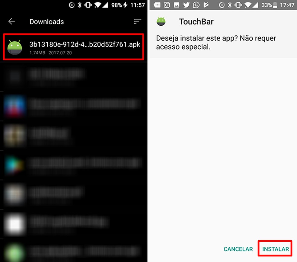 Como adicionar atalhos no estilo da Apple TouchBar ao Android
