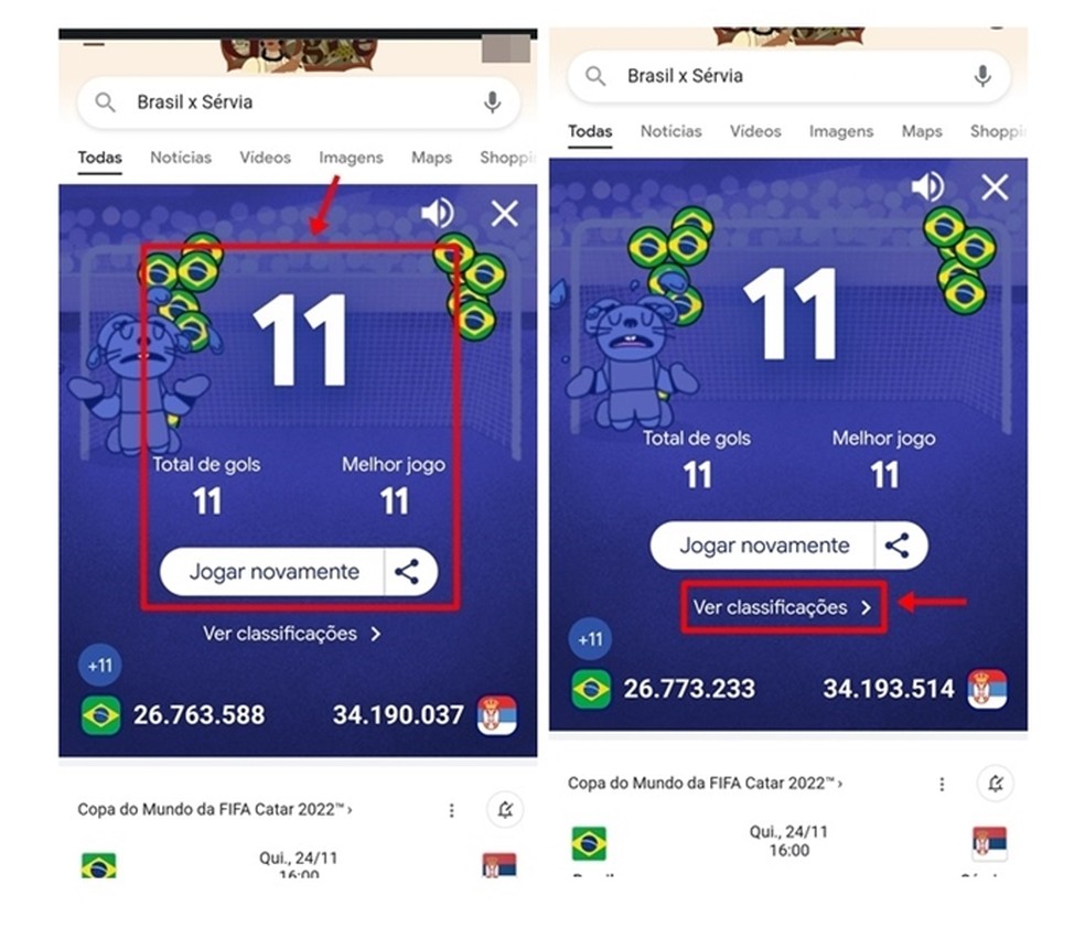 Mini jogo do Google oferece disputa de pênaltis durante os jogos da Copa do  Mundo 2022 