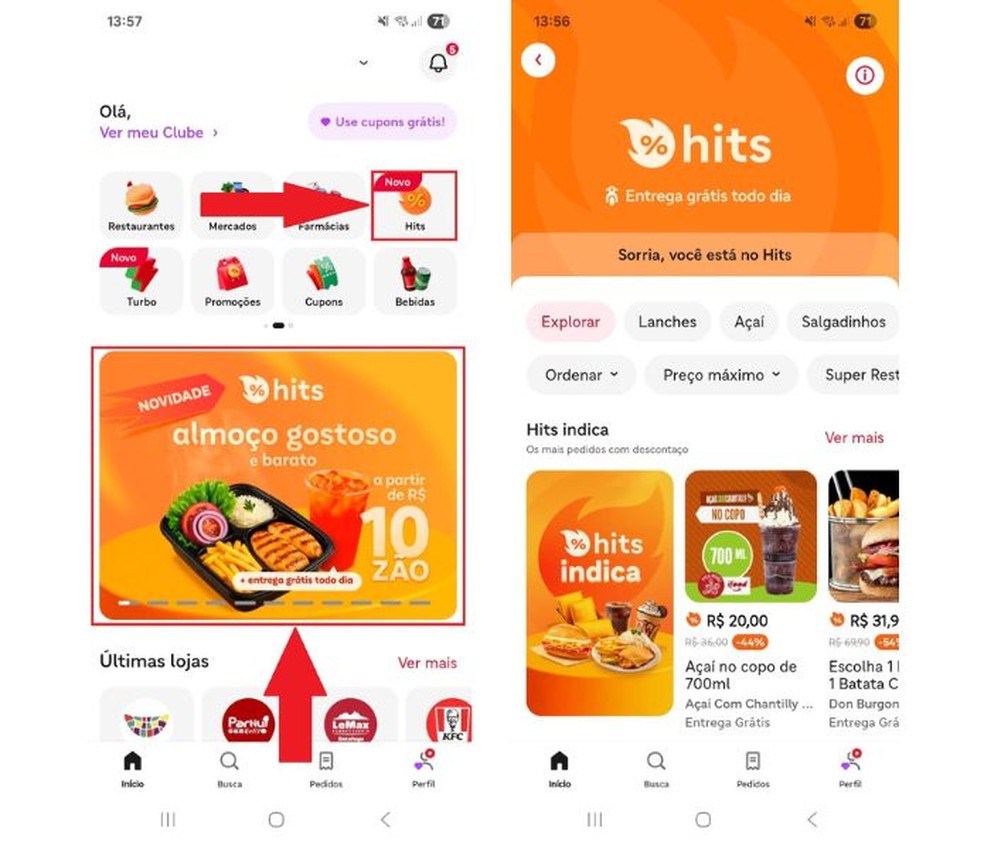 Truque permite pagar mais barato em pedidos no iFood — Foto: Reprodução/Diego Cataldo