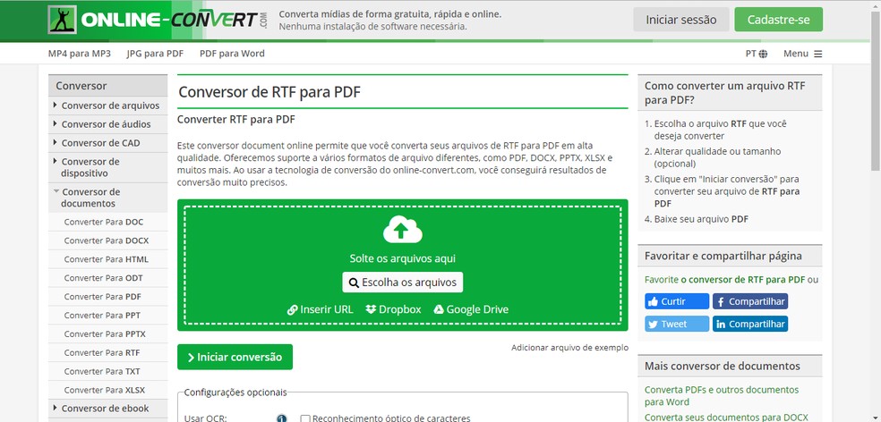 Como Converter Rtf Para Pdf Veja Cinco Ferramentas Online E Grátis 3964