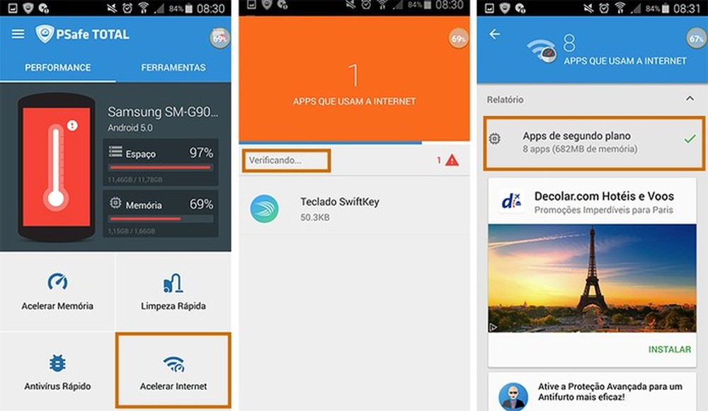 Como usar o app PSafe Total 3.0 e proteger o celular de vírus