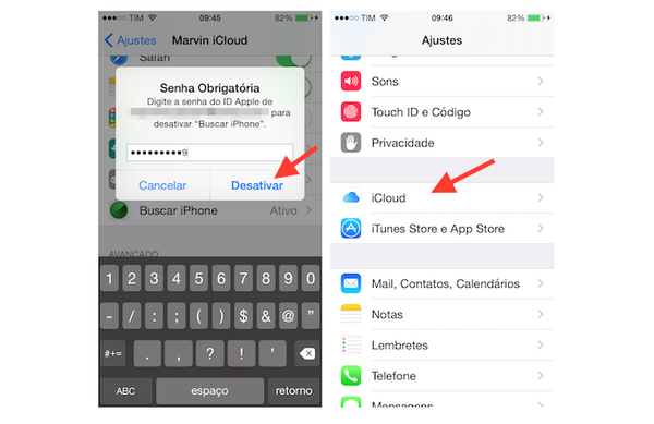 Como mudar a conta do iCloud no iPhone?