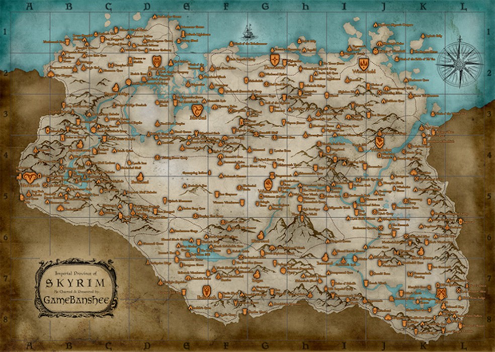 Fã Cria Mapa Gigantesco De Elder Scrolls V: Skyrim Pronto Para.