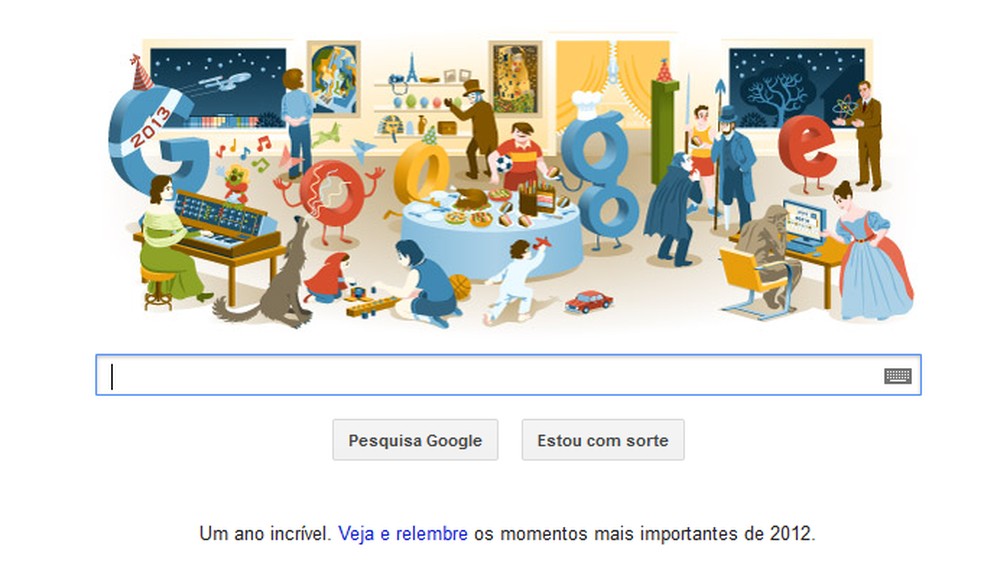 Google Doodle de véspera de ano novo mostra número 4 esperando