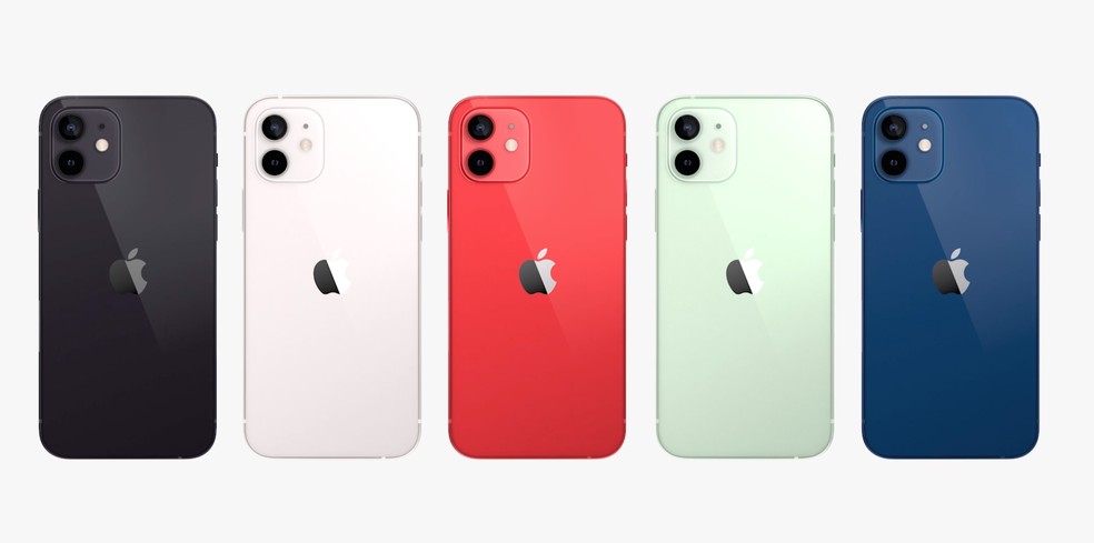 Todas as cores do iPhone 12 — Foto: Reprodução/Apple