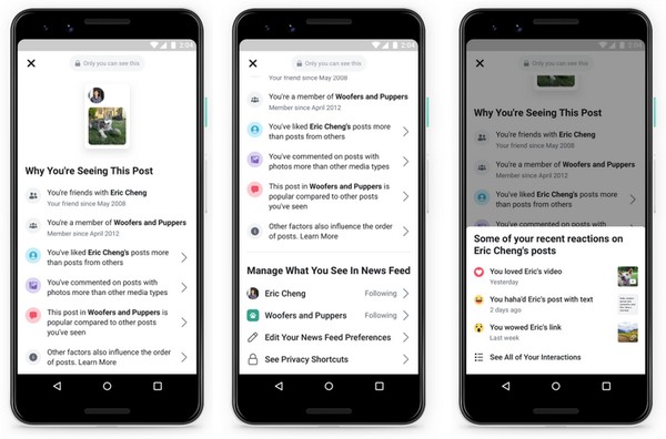 Facebook anuncia função que explica algoritmo de organização do feed