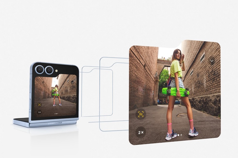 Propaganda do Galaxy Z Flip 6, novo dobrável da Samsung — Foto: Reprodução/Samsung