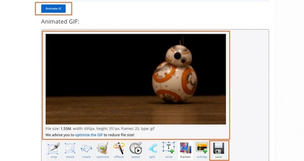 Decompor, decodificar ou extrair quadros de um GIF animado online - BlogGIF