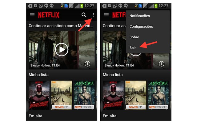 Veja como sair e deslogar do Netflix no celular