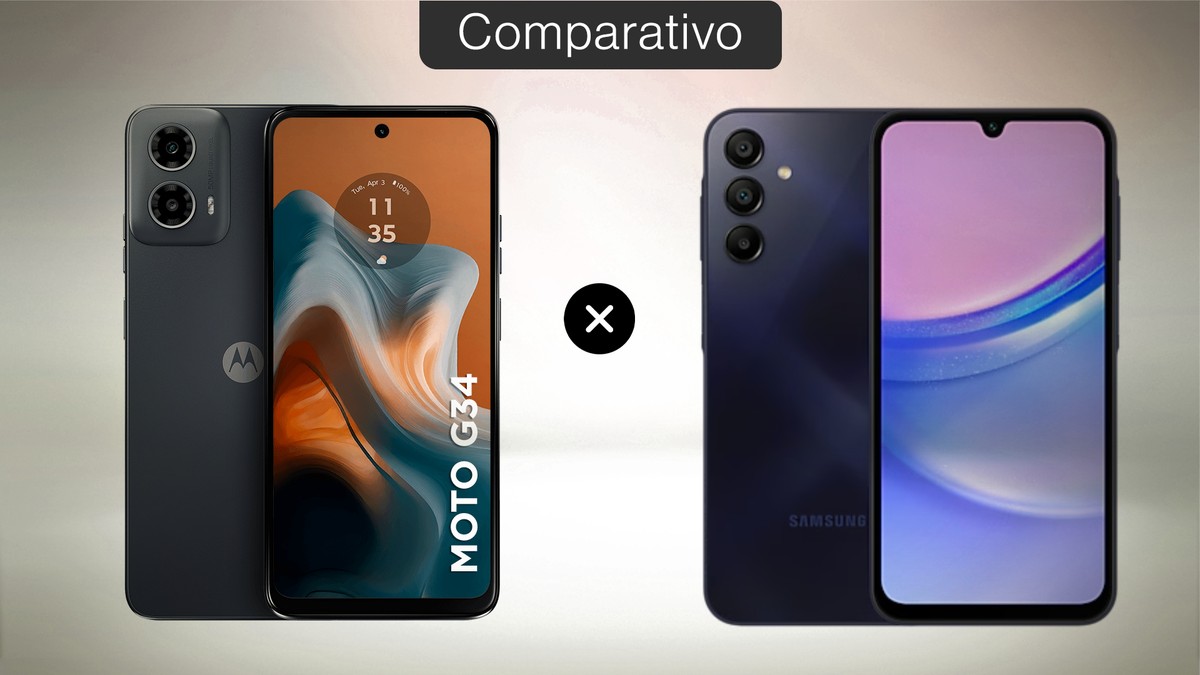 Moto G34 vs Galaxy A15: saiba o que muda entre os celulares básicos