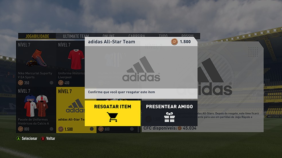 Adidas all star sales fifa 17 desbloquear