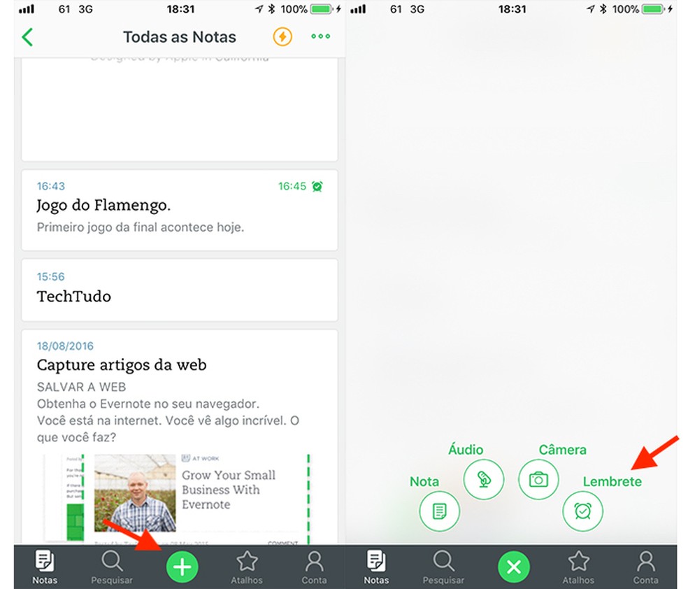 Gerir notificações de eventos de calendário do Evernote – Ajuda e