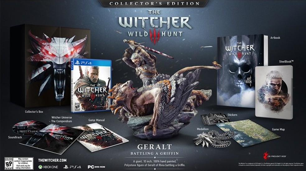 The Witcher Wild Hunt. Sony Playstation 4 PS4 Game. With manuals