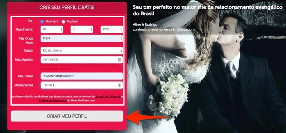 Como usar o Amor em Cristo, site de relacionamento para evangélicos