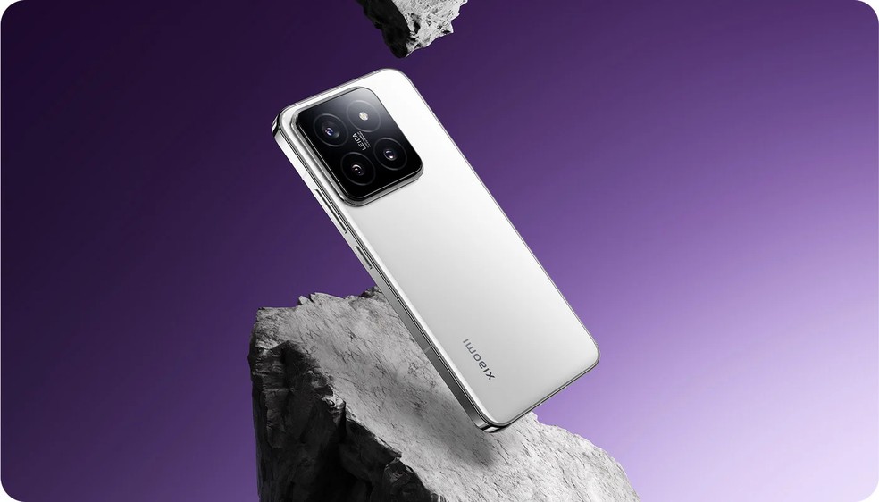 Xiaomi 14 na cor branca  — Foto: Divulgação/Xiaomi