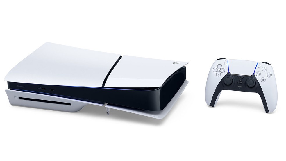 O PlayStation 5 "Slim" acompanha 1 TB de armazenamento comparado aos 825 GB do modelo original — Foto: Reprodução/PlayStation Blog