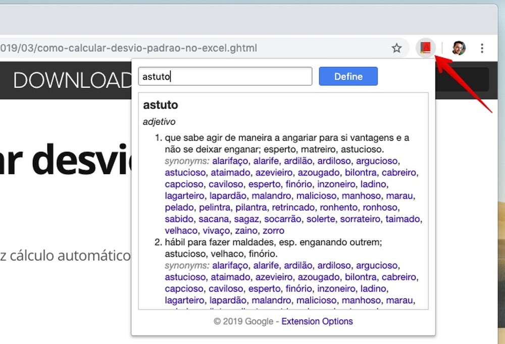 Dicionário online: plugin do Google mostra significados das palavras