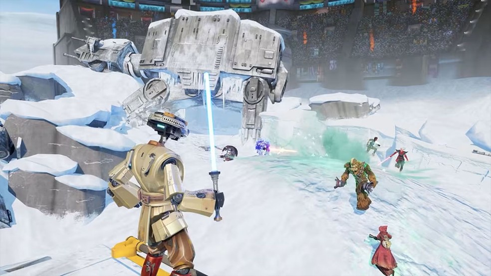 Star Wars: Hunters é um game de tiro multiplayer entre duas equipes com quatro integrantes semelhante a Overwatch 2 — Foto: Reprodução/Nintendo Game Store