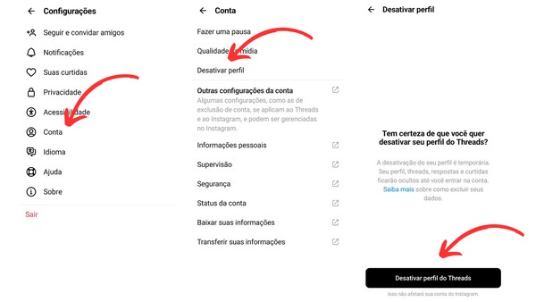 Como excluir o Threads sem interferir na conta do Instagram