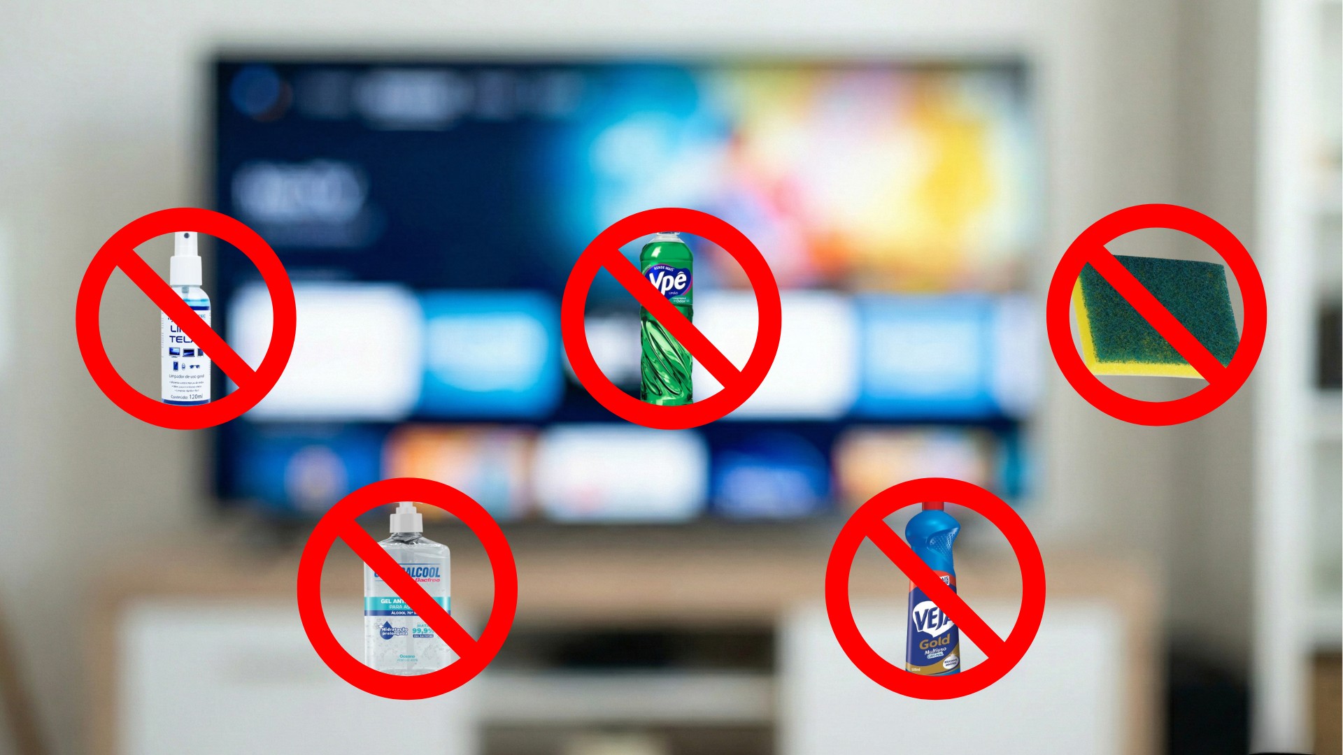 Inimigos da tela: 5 itens de limpeza que você nunca deveria usar na TV