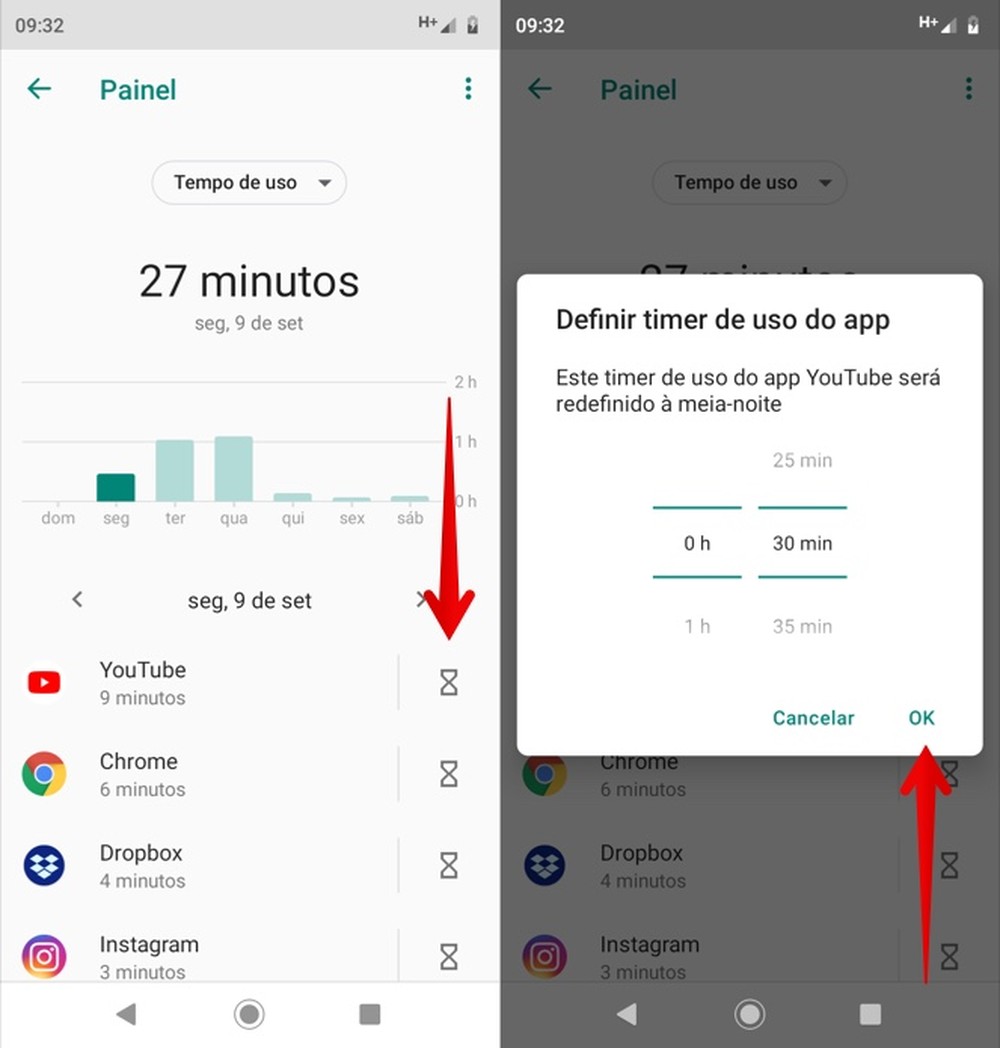 Android como ver e definir tempo de uso de apps com o Bemestar digital