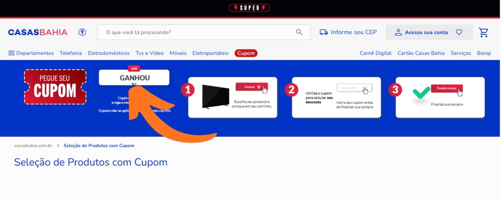  Reprodução/Casas Bahia