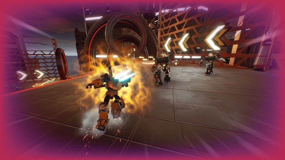 Transformers: Galactic Trials traz uma inusitada combinação de corrida e tiro com elementos Roguelite — Foto: Reprodução/Steam