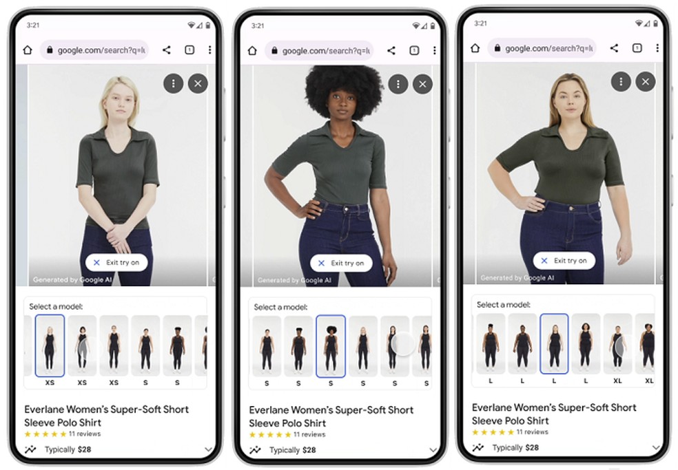 IA do Google permite 'experimentar' roupas sem sair de casa; entenda