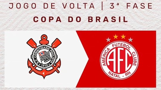 Corinthians x América-RN ao vivo: horário e onde assistir à Copa do Brasil