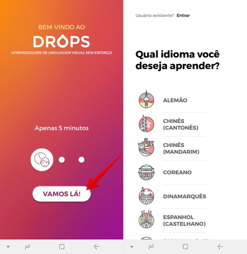Como aprender inglês sozinho com o app Drops