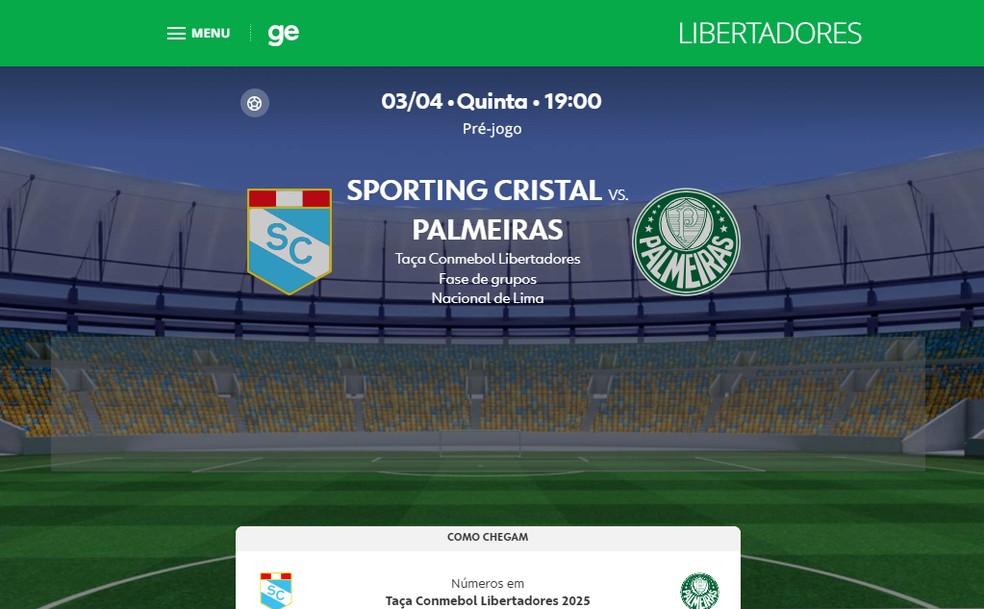 Tempo real do jogo do Palmeiras: saiba como acompanhar lances minuto a minuto pelo ge — Foto: Reprodução/Rodrigo Fernandes