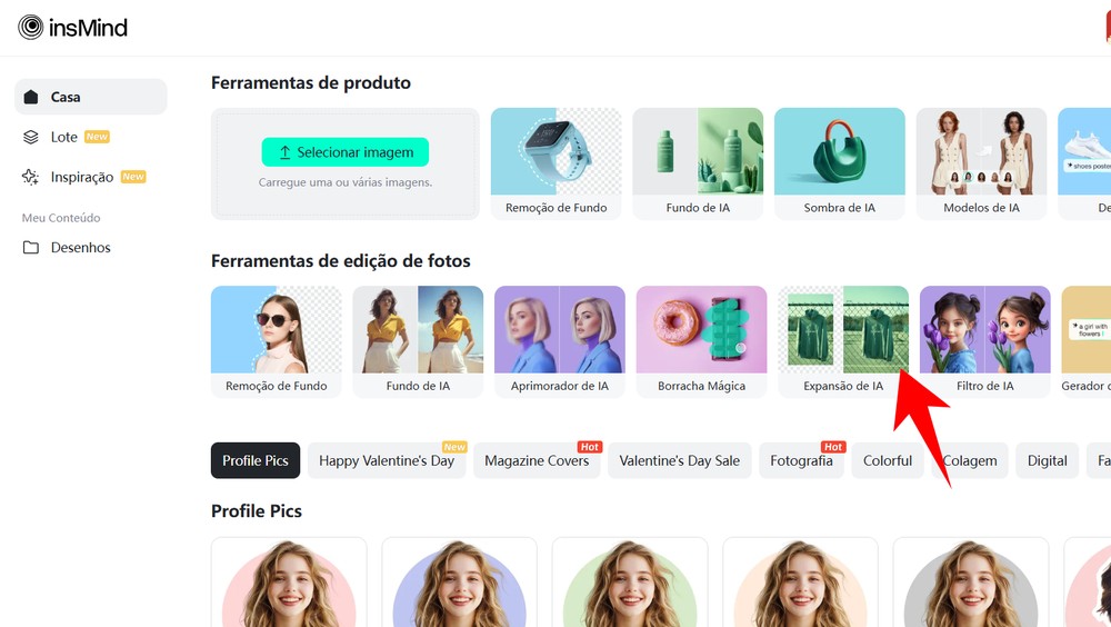 Expandir foto com IA: saiba como fazer usando o insMind
