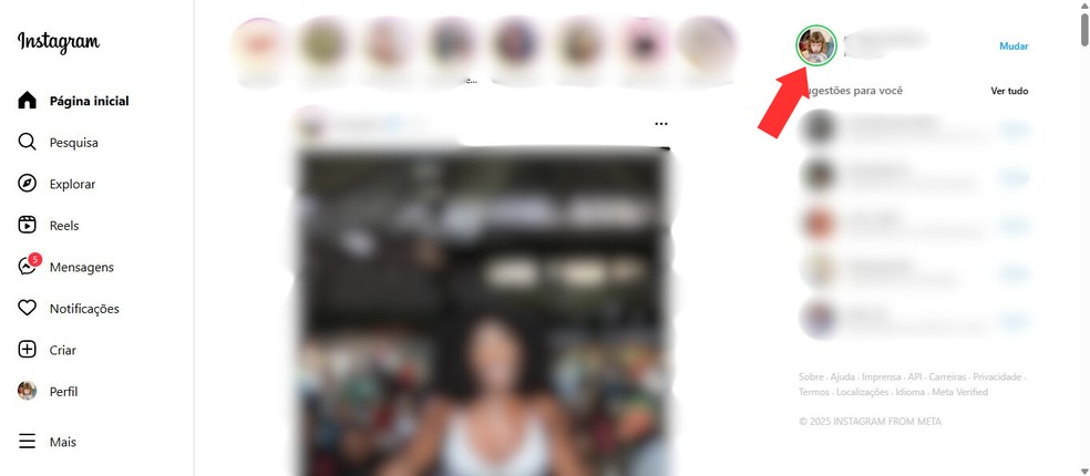 Acessando o Perfil do Instagram PLO PC - FOT: Reprodução