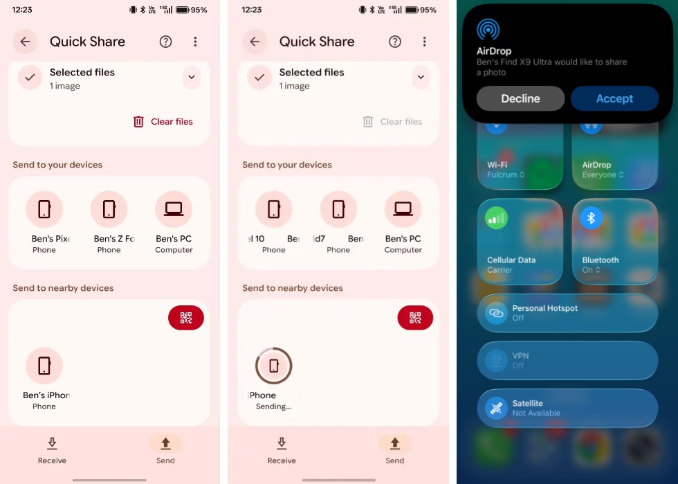 Integração entre Quick Share e AirDrop ganha mais dois celulares Android