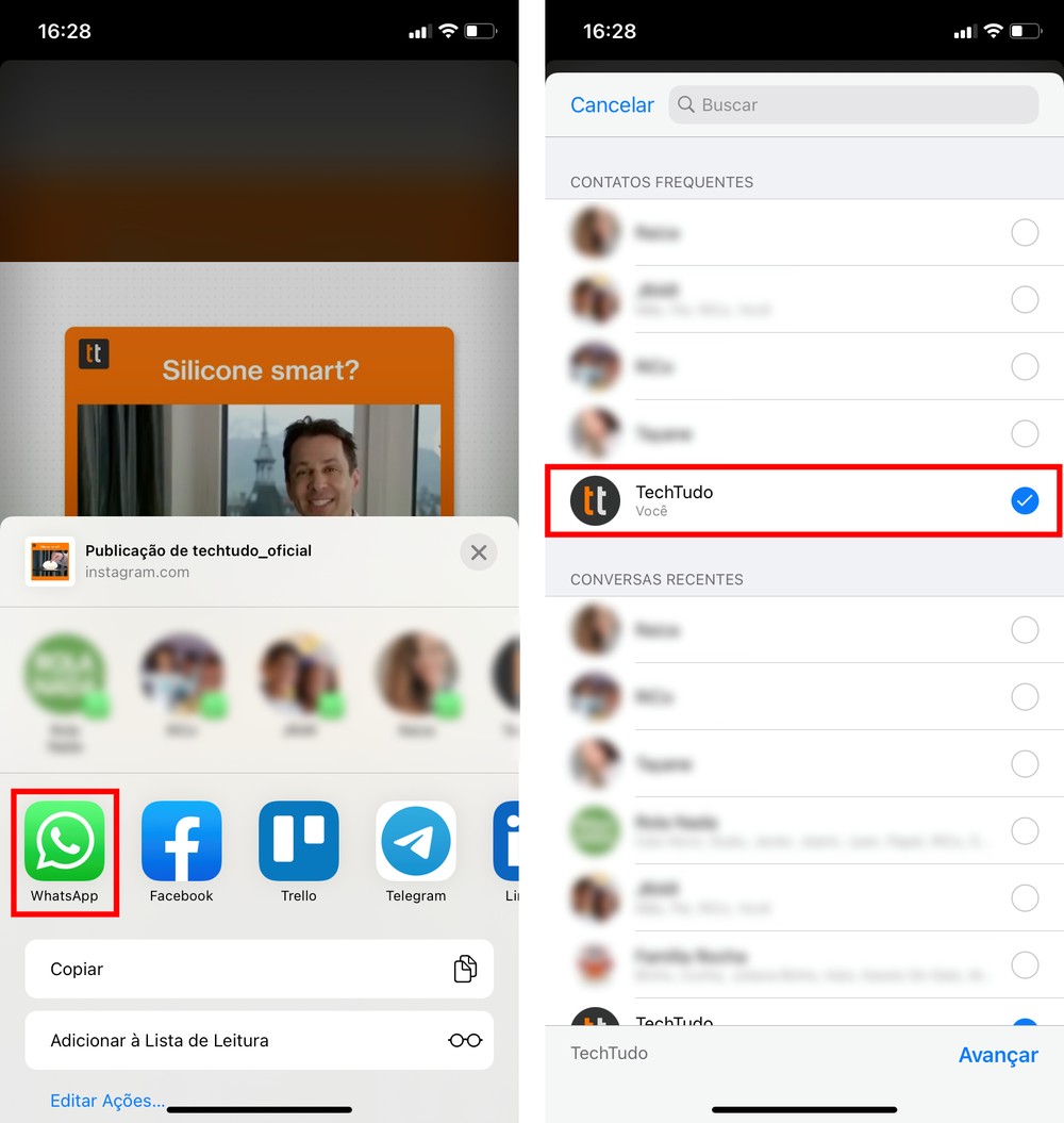 Como compartilhar vídeo do Instagram no WhatsApp