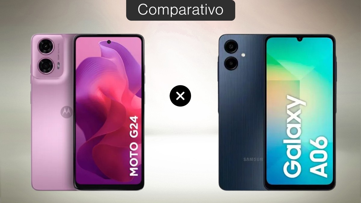 Moto G24 vs Galaxy A06: veja qual celular barato vale mais a pena em 2025