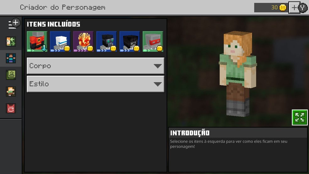 Também é possível criar uma skin de Minecraft do zero — Foto: Reprodução/Felipe Vinha