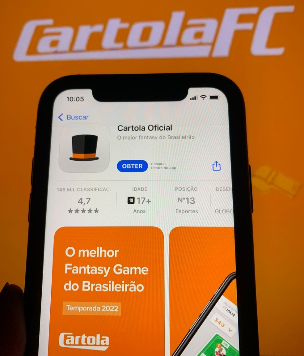 Cartola FC pode ser jogado no app ou no computador — Foto: Reprodução/Letícia Rosa
