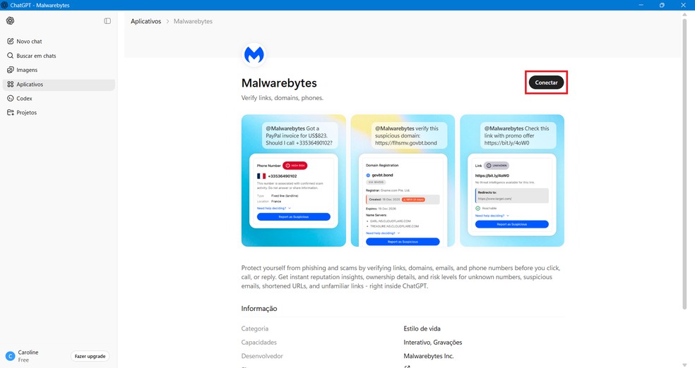  Reprodução/Caroline Silvestre